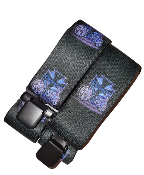 Pánské kšandy pro motorkáře  řetěz - šíře 50mm (1)