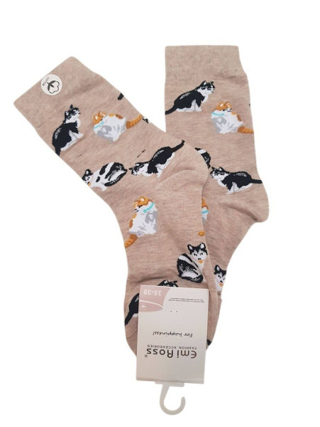 Dámské ponožky s kočičím motivem (1)