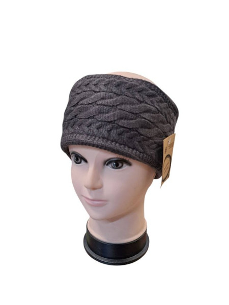 Dámská zimní termo čelenka Hnědá (1)