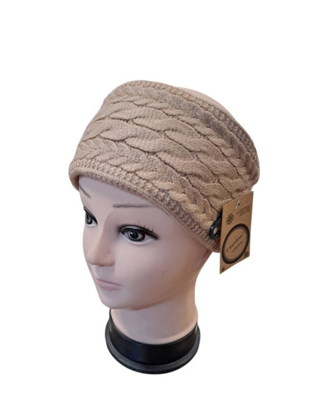 Dámská zimní termo čelenka Béžová (1)