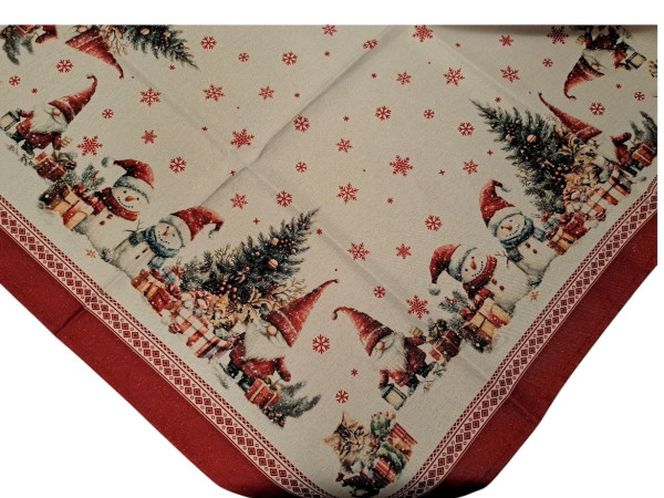 Vánoční ubrus 80x80cm s kočkou (2)
