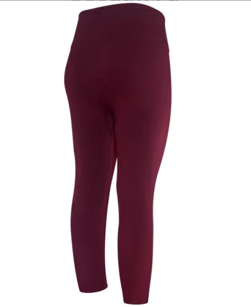 Dámské termo legíny  vínové vyšší pas (3)