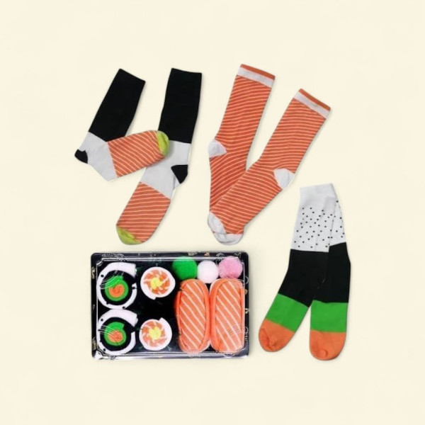 Vtipné dárkové ponožky – Sushi box (3 páry) (1)