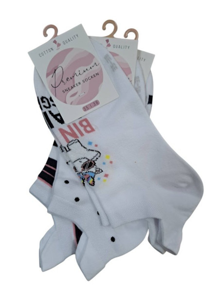 Kotníkové ponožky Snakers Kuře 3 páry (1)