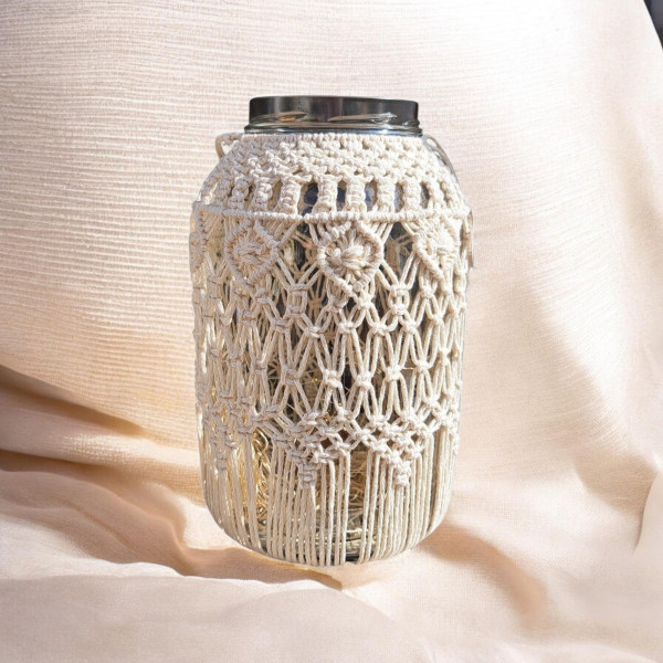 Svícen velký Macrame (1)