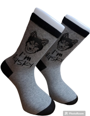 Aura Via Pánské ponožky se psem husky