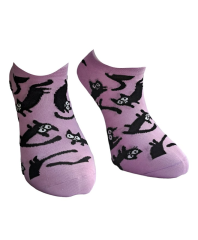 Dámské ponožky kočky - kotníkové (1)