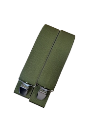 Pánské kšandy jednobarevné tmavě zelené 3,5cm