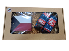 Dárkový set pro muže - Kožená peněženka pivo a kšandy (1)