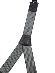 Pánské kšandy Šedé široké 4cm (2)