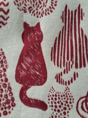 Elegantní dámská šála motiv kočky černá (2)