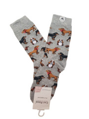 EMI ROSS Dámské ponožky psí plemena šedé