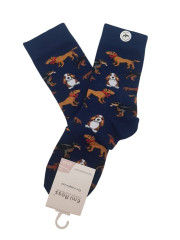 EMI ROSS Dámské ponožky psí plemena modré