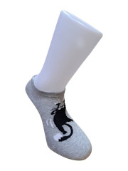 Aura Via Dámské ponožky kočky - kotníkové šedé
