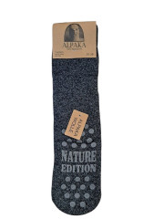 Alpaka vlněné ponožky - šedá (2)