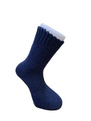 Alpaka protiskluzové vlněné ponožky pánské- modré
