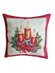 Vánoční povlak na polštář Svícen