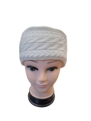 Dámská zimní termo čelenka Bílá (2)