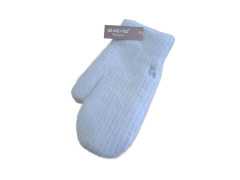 Aura Via Rukavice Palčáky s Angorou Bílé