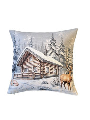 Vánoční povlak na polštář srub