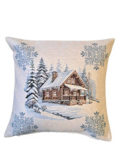 Vánoční povlak na polštář Chaloupka
