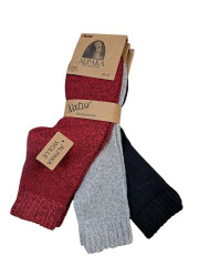 Alpaka vlněné ponožky 3 páry mix barev Č,Š,H
