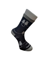 Aura Via Dámské ponožky Kočky na střeše Černé