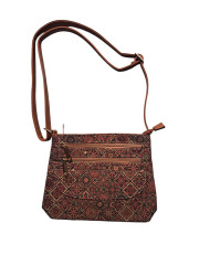 Korková crossbody kabelka ornamenty