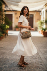 Korková crossbody kabelka ornamenty